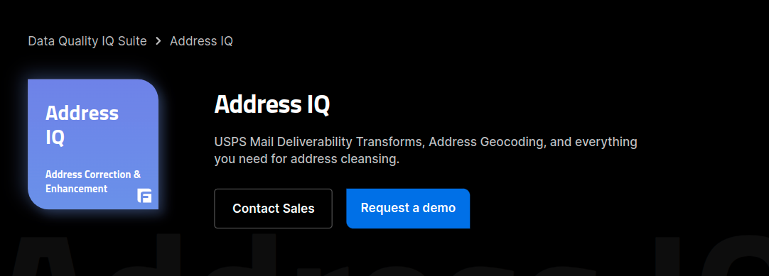 Preview of Address IQ Software Details